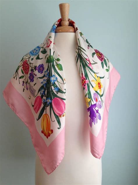 gucci pink floral print|Gucci flora scarf princess grace.